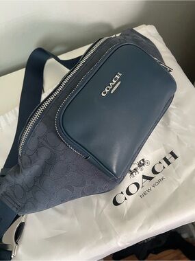 Coach Racer Belt Bag In Signature Jacquard